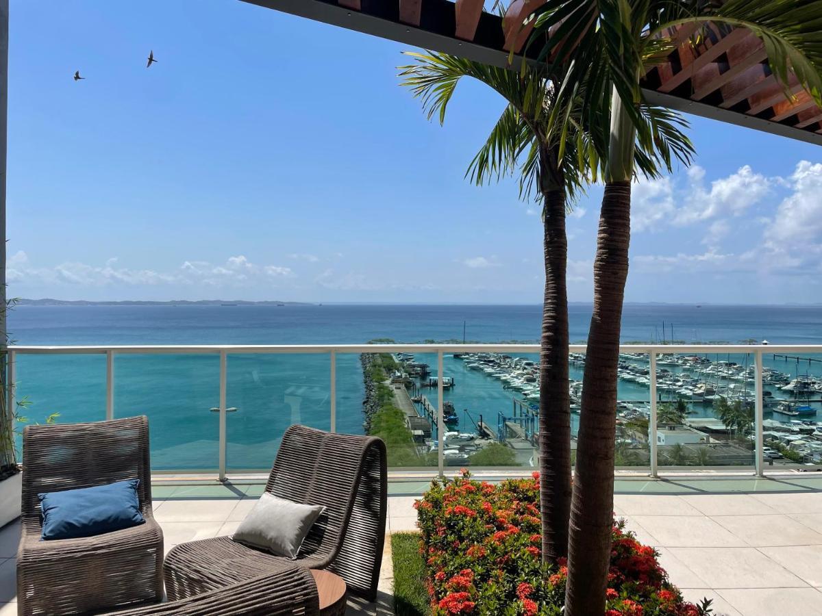 Cloc Marina Vista Mar P/ A Baia De Todos Os Santos Daire Salvador da Bahia Dış mekan fotoğraf